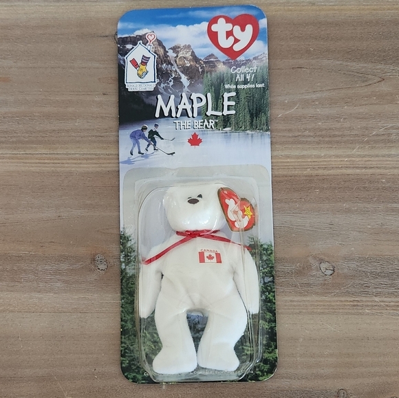🍁 Ty Beanie Baby “Maple” the Bear – McDonald’s Exclusive, Canada Edition, Seale - Picture 3 of 10